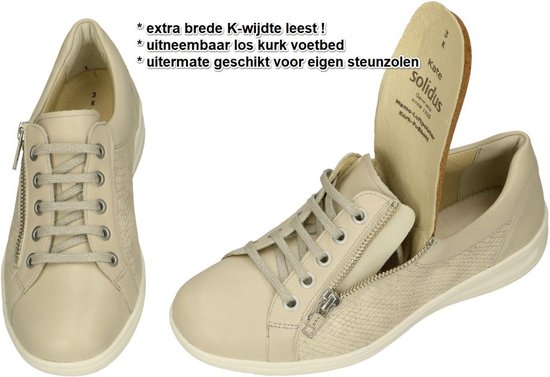 Solidus -Dames - beige - sneakers - maat 35.5