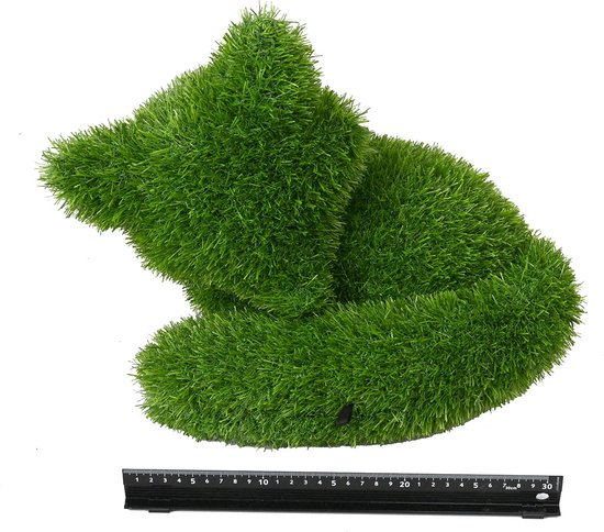 Foto: Grasdier liggende vos 35 cm grasfiguur tuinknuffel grasdieren kunstgras grasfiguur tuindecoratie 