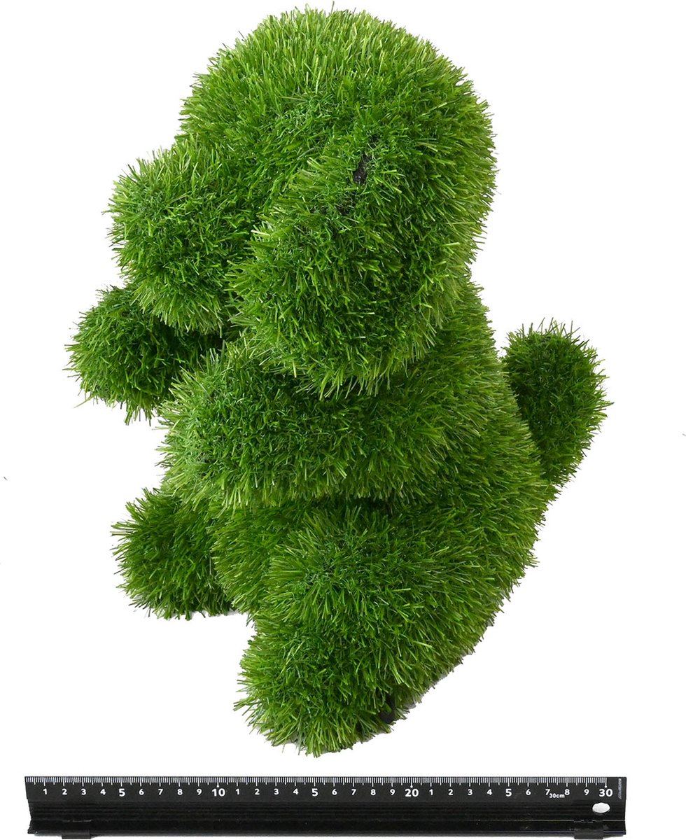 Grasdier -Zittende hond 35 cm-grasfiguur-tuinknuffel-grasdieren-kunstgras-grasfiguur tuindecoratie-