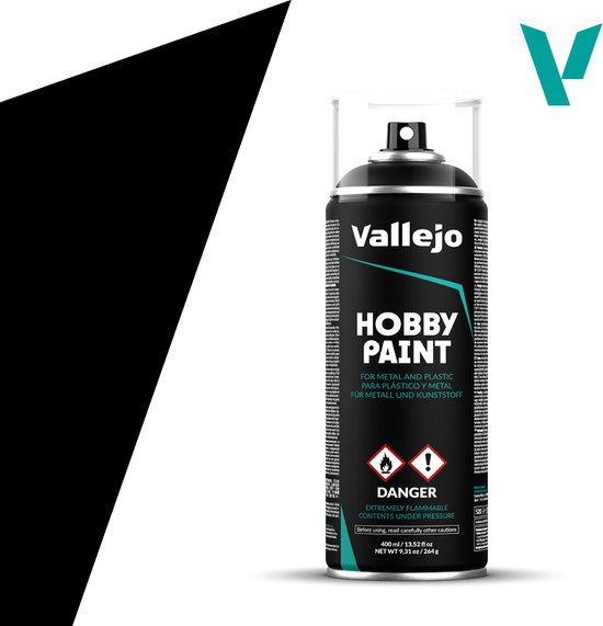 Vallejo val28012 Black Primer - Spray-paint 400ml