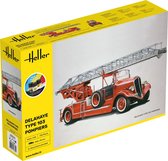 1:24 Heller 56780 Brandweerwagen Delahaye Type 103 - Pompiers - Starter Kit Plastic Modelbouwpakket