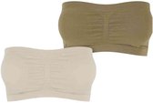 Urban Classics - Pads Bandeau 2-Pack Bandeau top - S - Groen