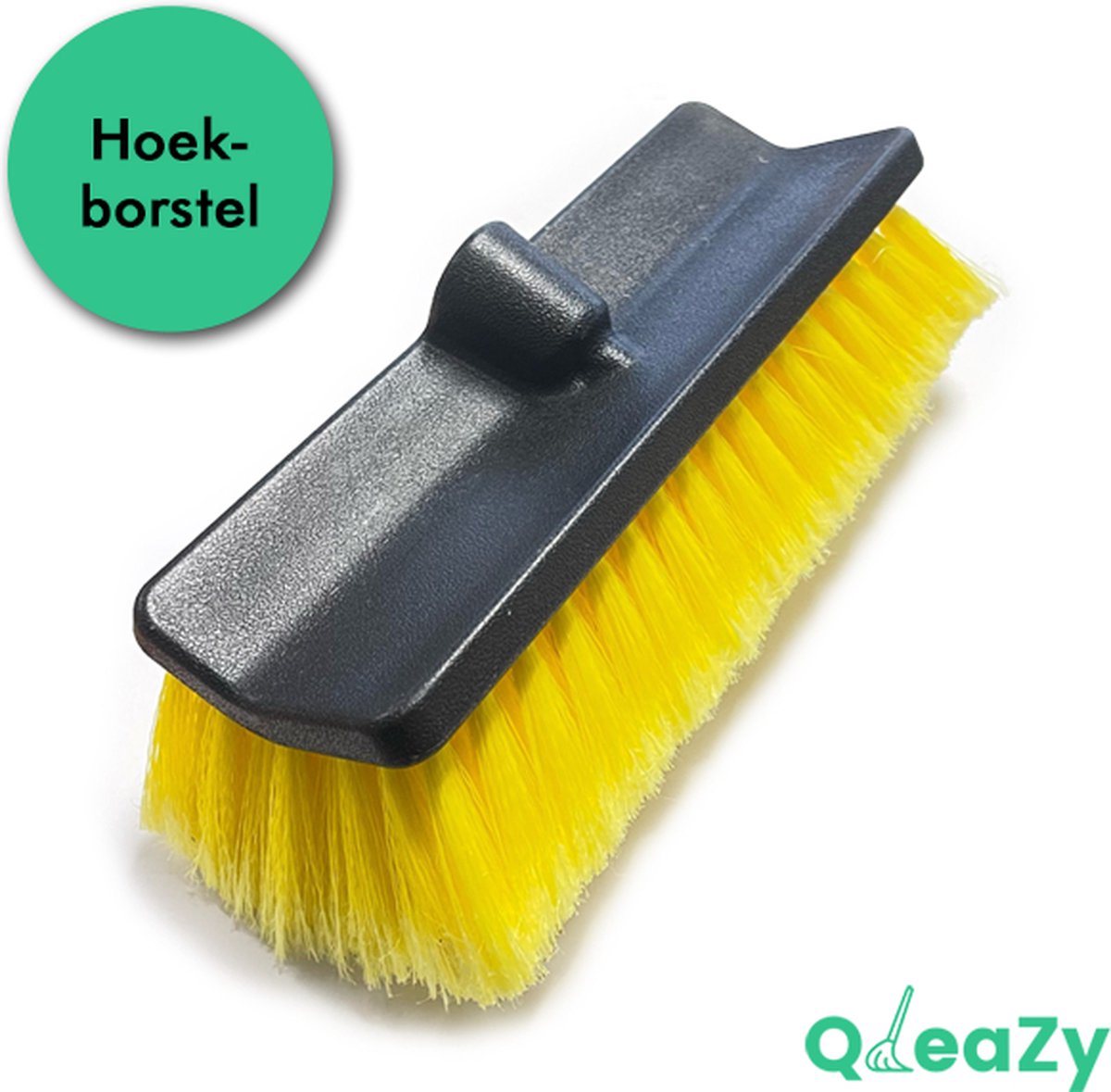 Hoekborstel QleaZy 25cm | Wasborstel passend op waterdoorlatende steel QleaZy