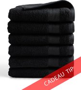 Bol.com Handdoek Hotel Collectie - 6 stuks - 50x100 - zwart aanbieding