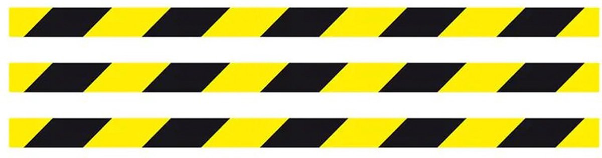 Waarschuwingstape/signaleringtape geel/zwrt 48mmx26