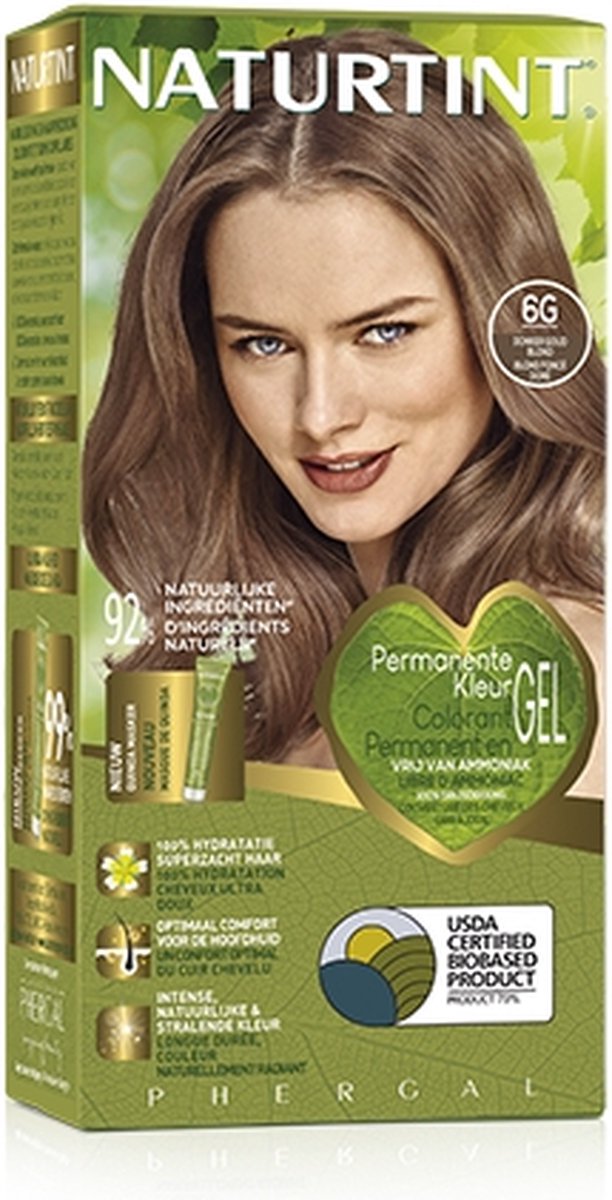 Bol.com 6G Donker Goud Blond - NATURTINT - 170ml - Vegan - Ammoniakvrij - BioBased Certified - Microplastic FREE aanbieding