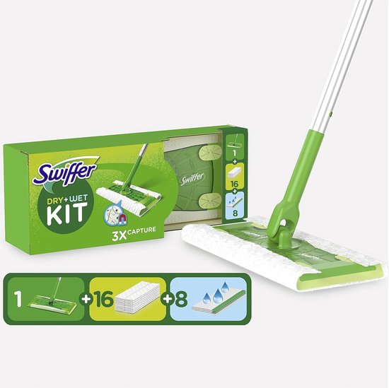 Swiffer Vloerreiniger Dry en Wet Kit - starterkit - inclusief navullingen