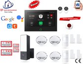 Draadloos/bedraad alarmsysteem met 7-inch touchscreen werkt met wifi en met spraakgestuurde apps. ST01B-43 wifi