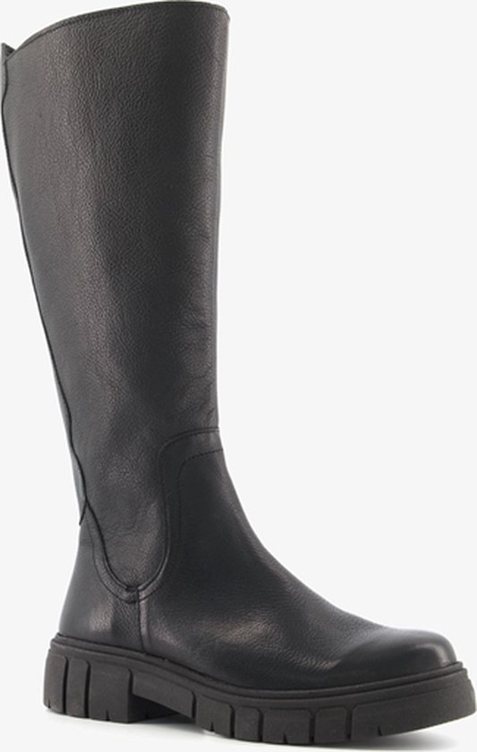 Hush Puppies hoge leren dames laarzen zwart - Maat 39 | bol