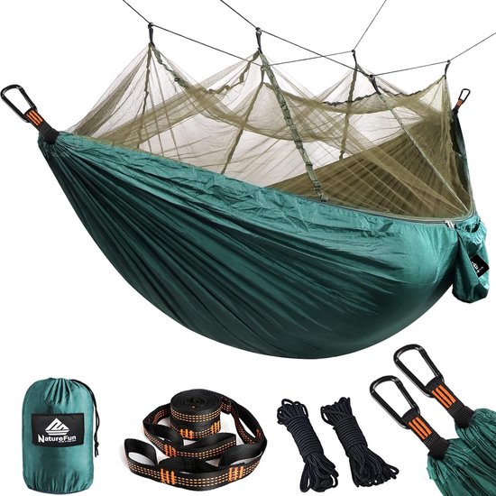 Hamac Ultra-Léger Naturefun 300kg - 275x140cm Nylon Parachute Pour Camping Et Jardin