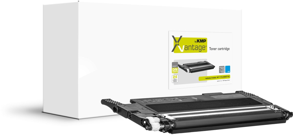 KMP Xvantage Toner Single vervangt HP 117A (W2071A) Cyaan 700 bladzijden Compatibel Toner