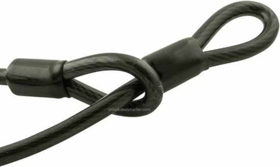 Stahlex Staalkabel met lussen - 5 meter x 12 millimeter - geplastificeerd - kabelslot - terraskabel van Stahlex — afbeelding 3