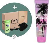 Devoted Creations ® Going Off Tropic - Zonnebankcreme - Zonnebankcremes - Zonnebank creme - Met Bronzer - Incl. Exclusieve Tan Obsession Giftbox - 250 ML