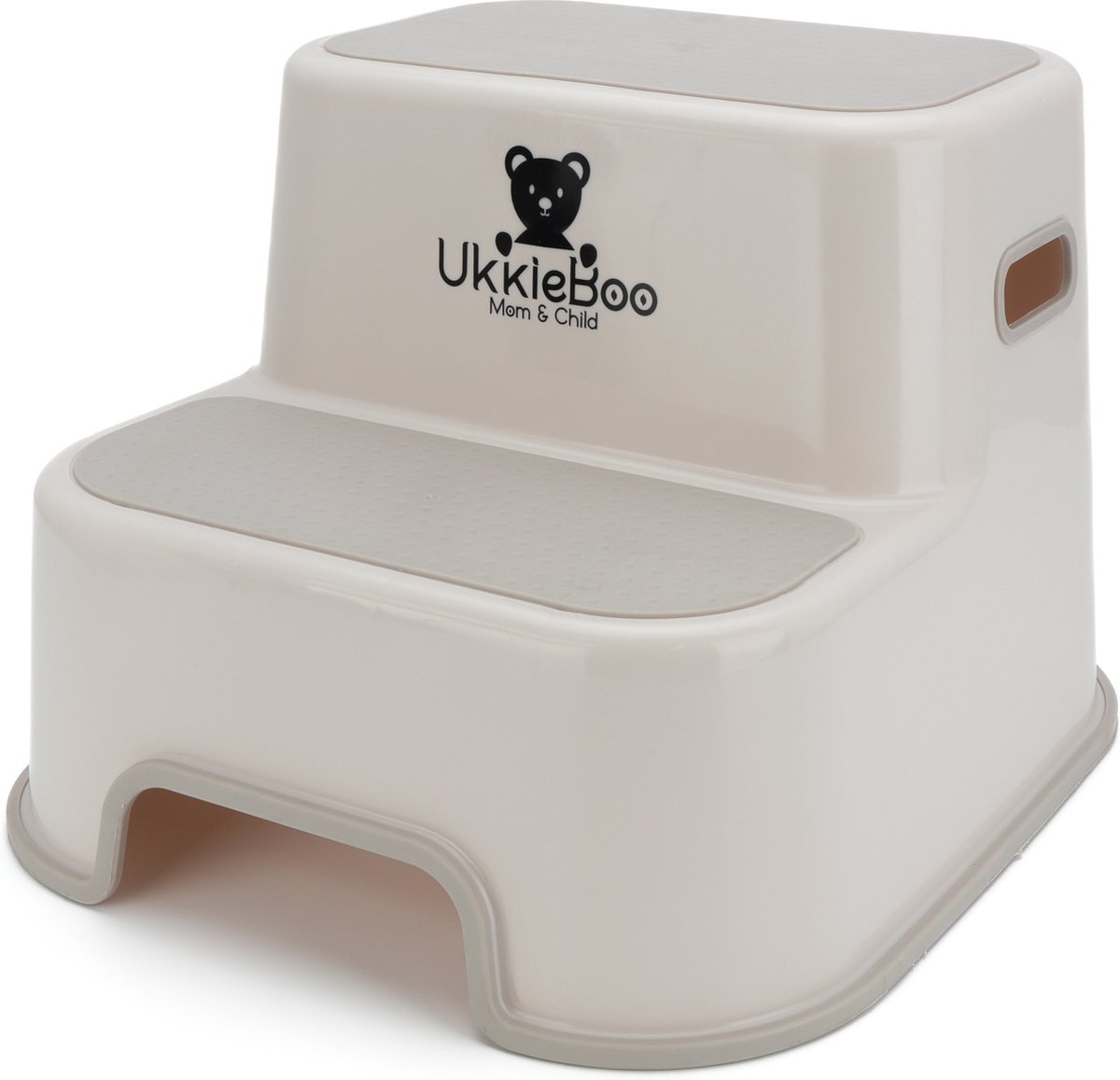 UkkieBoo Opstapje Beige - Antislip Krukje voor keuken, WC en badkamer - Max 100kg - Beige