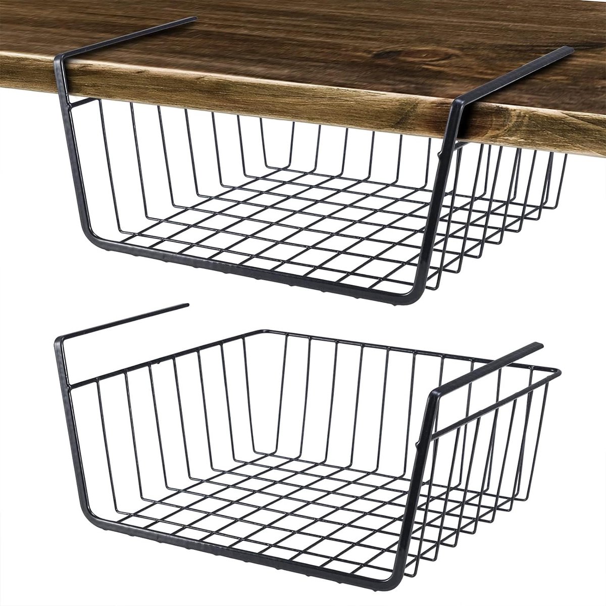 QILZO Opbergmand voor keuken, onder plank, metaal, voor keukenkasten, 30 x 24,5 x 14 cm