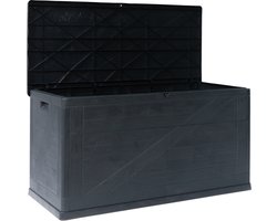 Toomax Wood opbergbox - 420L - Antraciet - weer- en vorstbestendig - zeer geschikt als kussenbox voor in de tuin