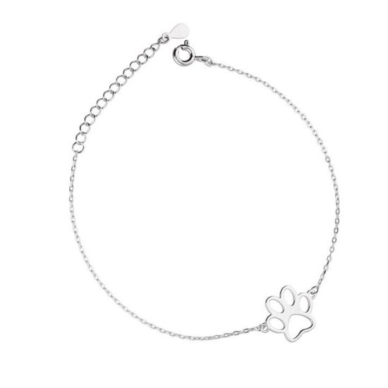 Zilver Armband Dames Hond - Zilver 925 Armband - Dog Paw Bracelet -Amona Jewelry