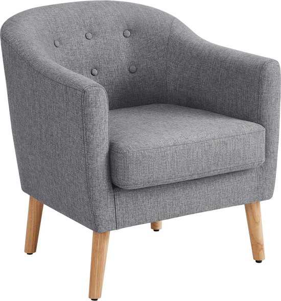 Relaxfauteuil, Tv-Fauteuil, Gestoffeerd Zitkussen, Loungefauteuil, Grijs