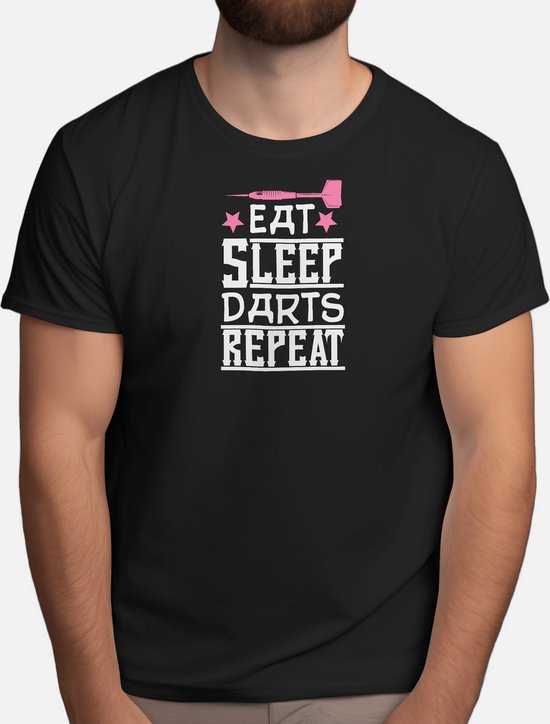 Foto: Eat sleep darts repeat t shirt darts dartslife dartsplayer bullseye darten dartenleven dartenspeler dartenfamilie 183