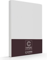 Premium Egyptisch percale katoen kussenslopen grijs - 65x65 - set van 2 - meest luxe katoensoort - hogere weefdichtheid en garenfijnheid - perfecte pasvorm