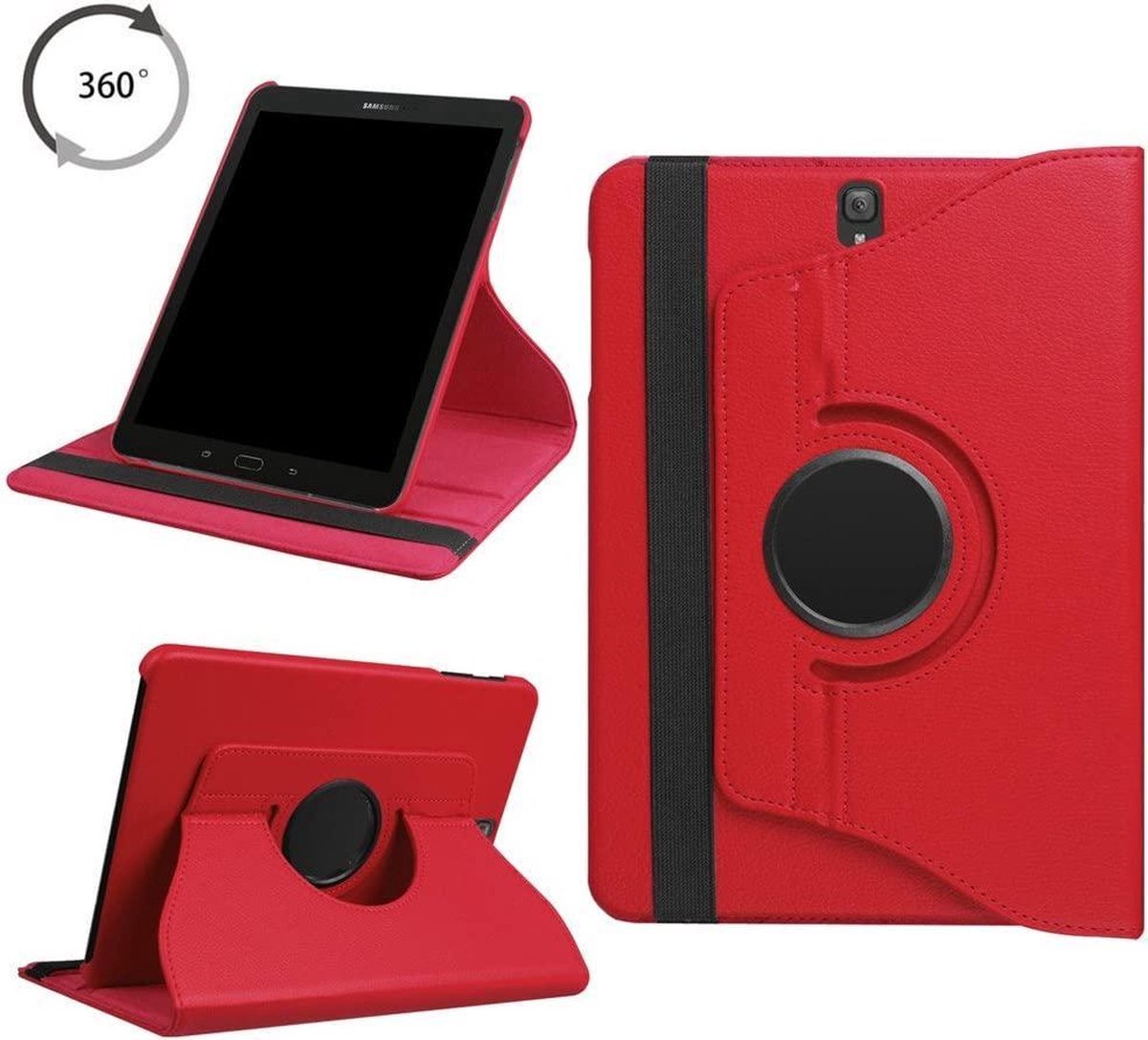 Draaibaar Hoesje - Rotation Tabletcase - Multi stand Case Geschikt voor: Samsung Galaxy Tab S2 8.0 Inch T710 / T715 - Rood
