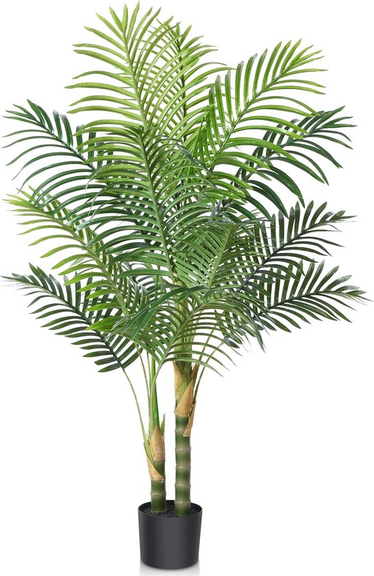 Kunstpalm Grote plastic planten 120 cm Kunstplanten Grote kunstmatige palmboom Plastic plant in pot Decoratie voor thuiskantoor Balkon