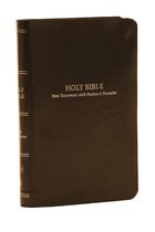 KJV, Pocket New Testament with Psalms and Proverbs, Brown Leatherflex, Red Letter, Comfort Print
