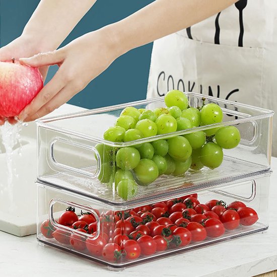 Koelkast Organizer, Set van 6, Hoogwaardige Pantry Opslag Container me