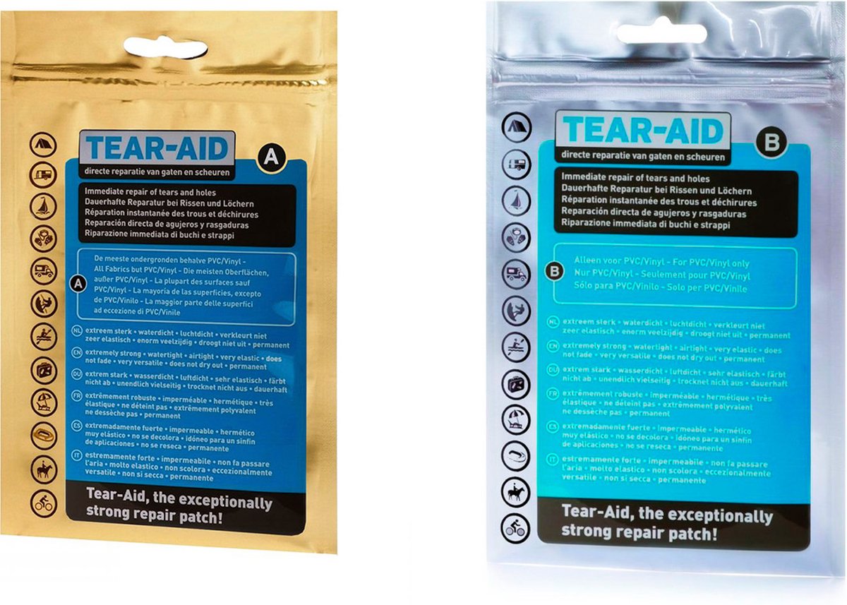 Tear - Aid - Reparatiemiddel - Type A en B zakje - Combideal - Tear-Aid