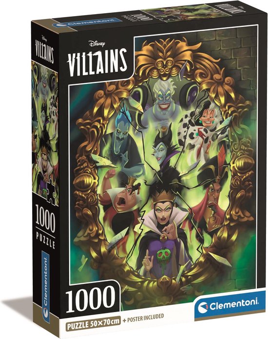 Clementoni - Puzzel - 1000 Stukjes - Villains - Puzzel Voor Volwassenen - Special Series License