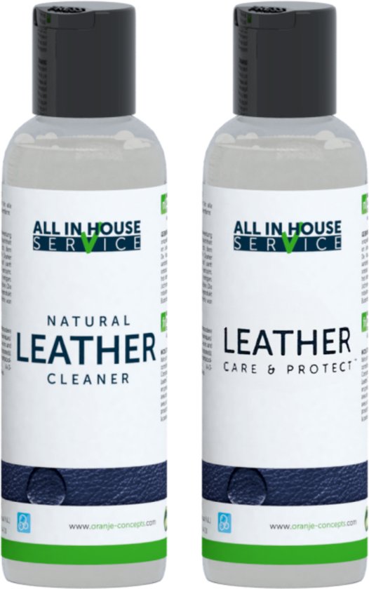 All-In House Leather Care Set Mini - Cleaner + Care & Protect - 2 x 75ml