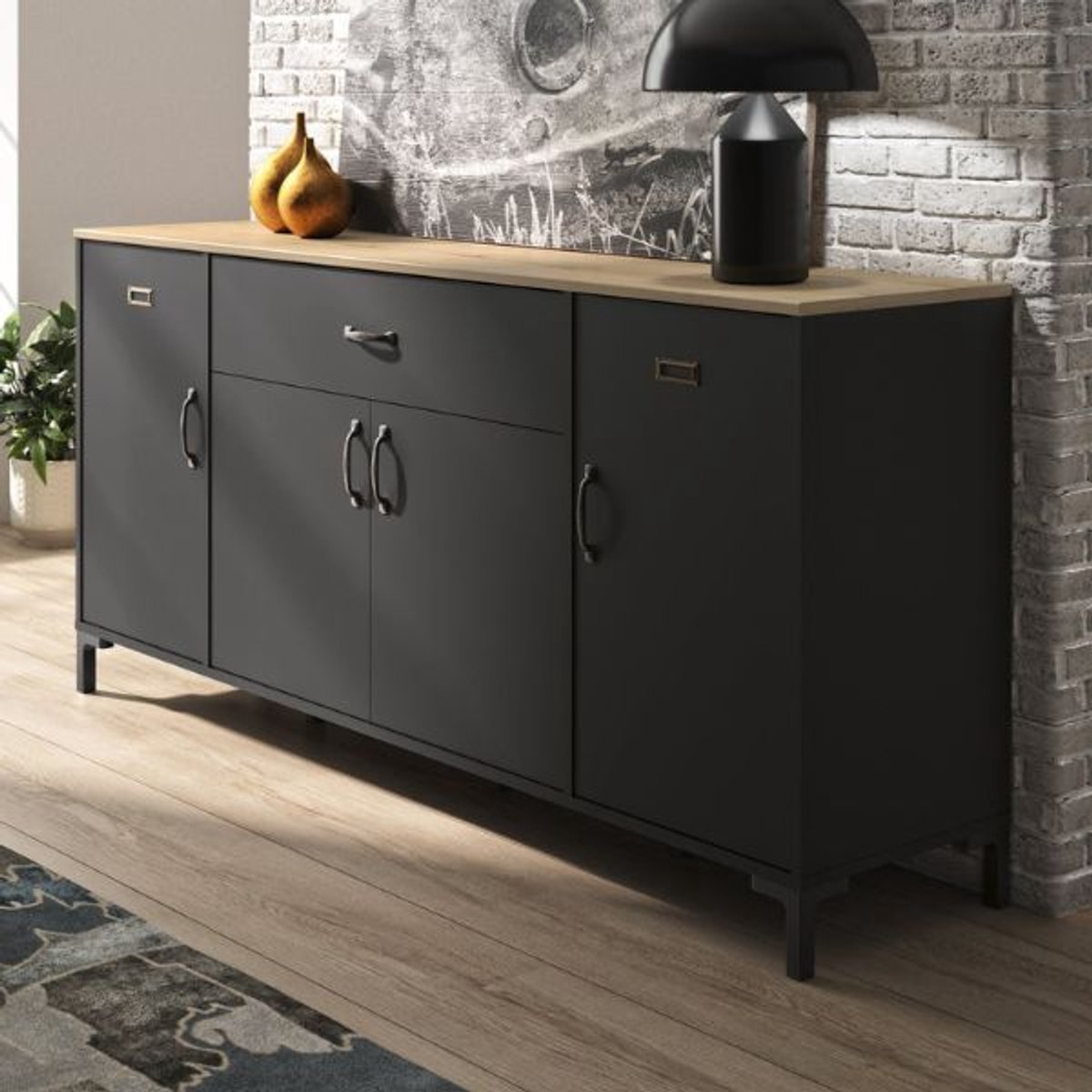 Dressoir Manchester | 180 X 40 X 82 Cm | Helvezia Oak-design