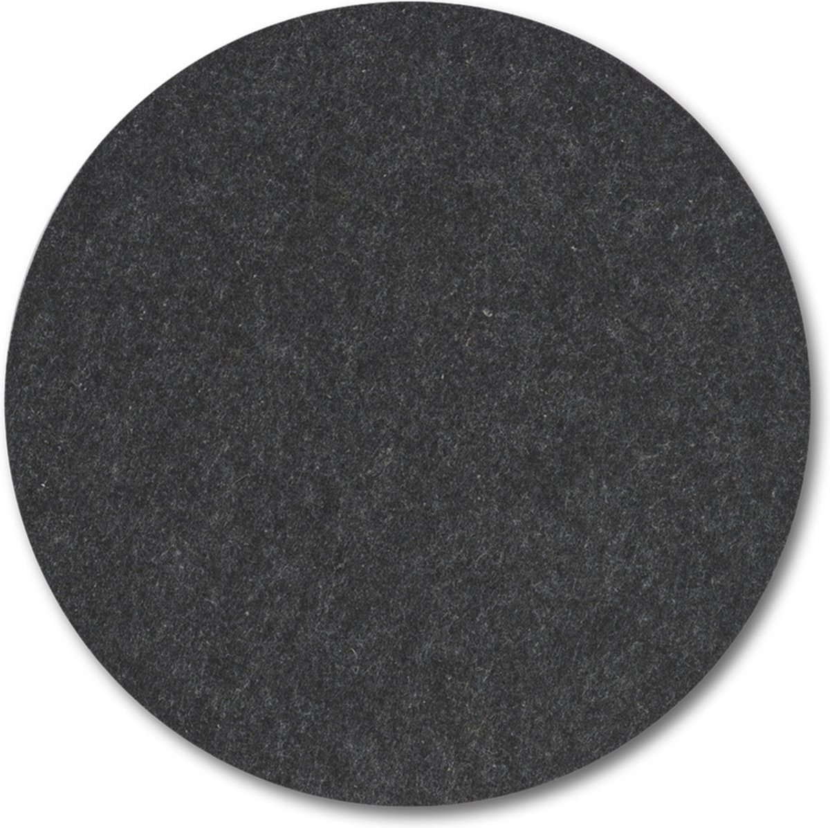 Zeller Ronde eettafel placemats - 8x - Antraciet - Dia 38cm - Vilt/polyester - Hittebestendig
