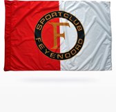 VlagDirect - Feyenoord Rotterdam vlag - 90 x 150 cm.