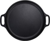 Koock Amsterdam Skillet gietijzer - koekenpan - PFAS vrij - 32cm - zonder steel - Paellapan - BBQ accessoires - Geschikt voor Green Egg