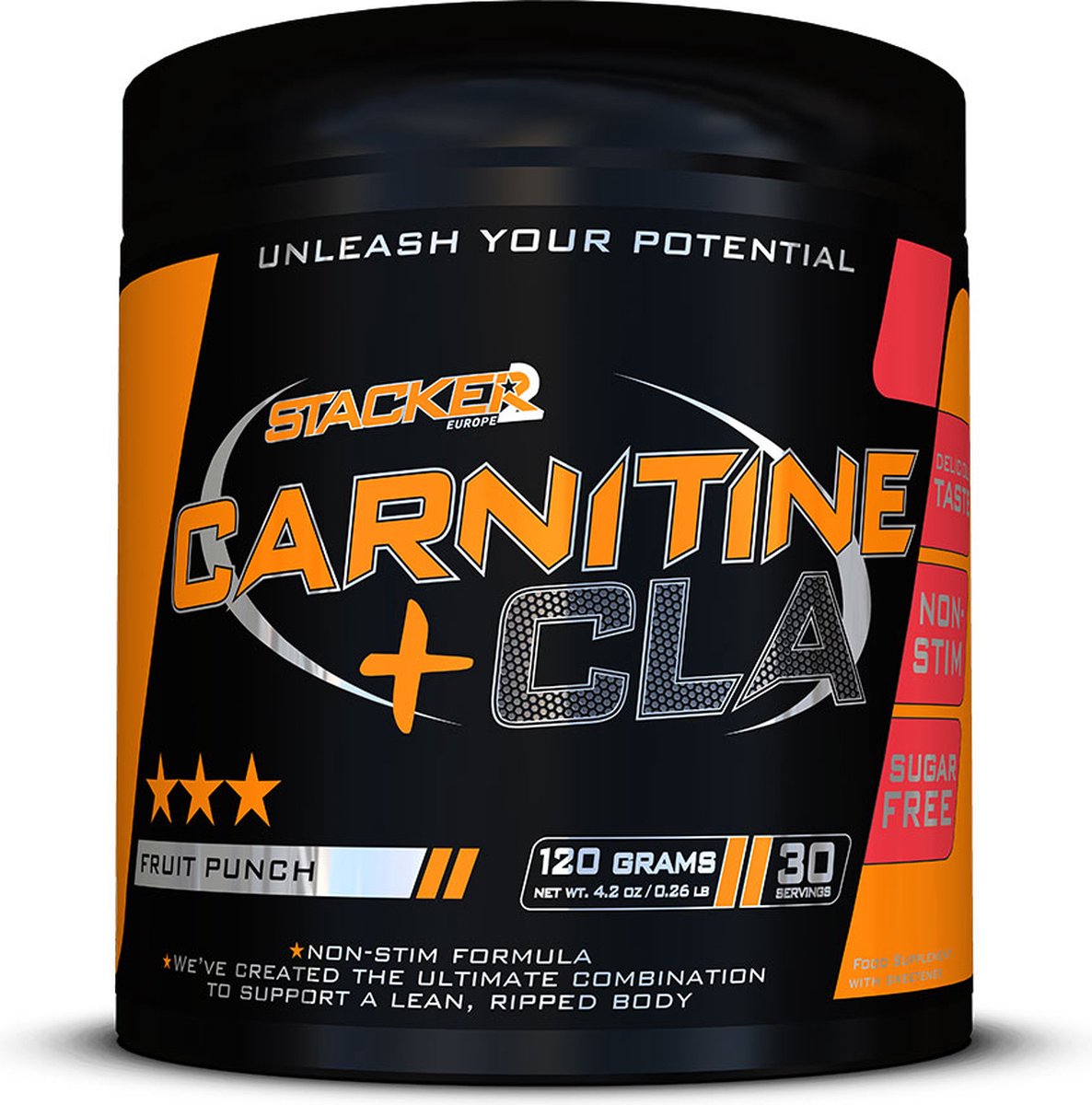Stacker 2 Carnitine + CLA Poeder - 120 gram (Beschikbaar in verschillende smaken)