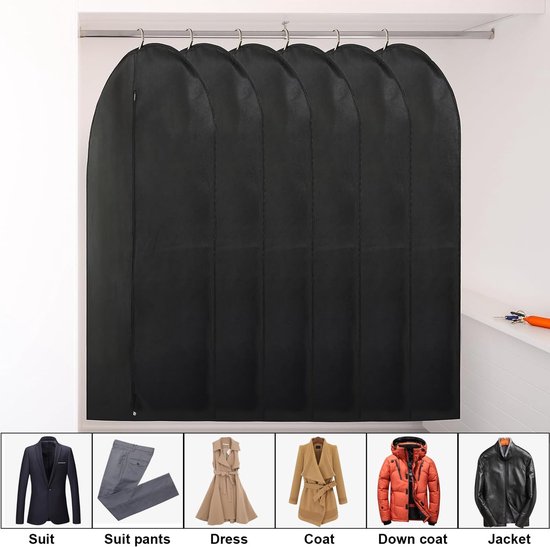 Afdekking voor kledingrek, beschermhoes voor kledingrek transparante kledinghoes van goede kwaliteit, kledingstanghoes met sterke ritssluiting voor dagelijks gebruik