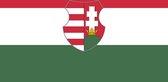VlagDirect - Hongaarse vlag met wapen - Hongarije vlag met wapen - 90 x 150 cm.