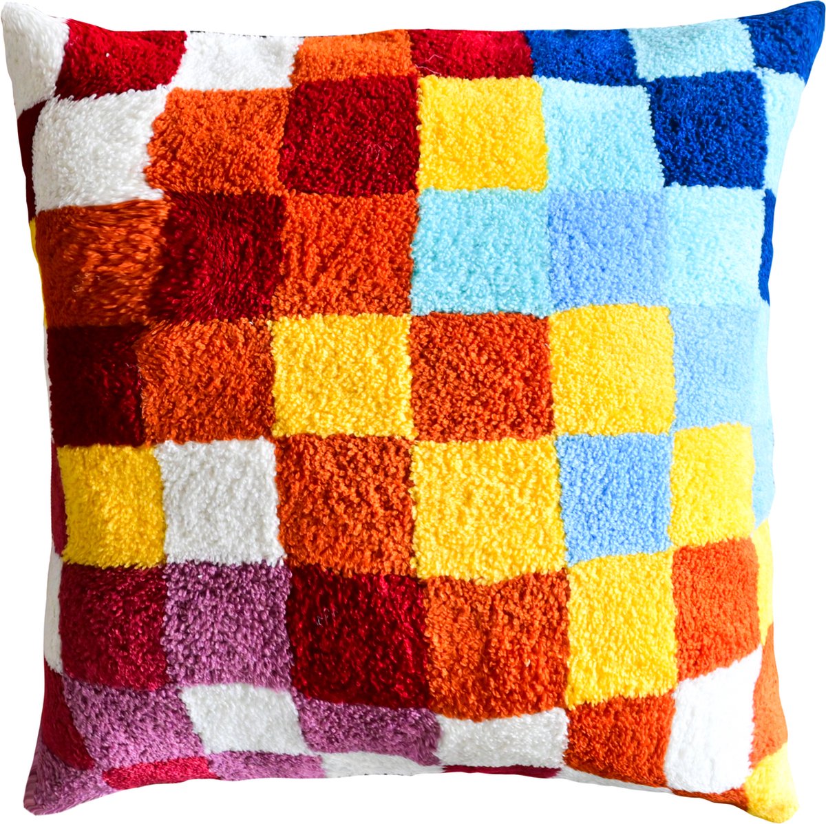 Urbane Hide Kussens woonkamer | kussenhoes 45x45 cm | kussensloop | sierkussens | cushion cover | katoen | full bookley embroidery Rood