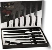 Edënbërg Black Line - Set de couteaux - Revêtement antiadhésif en céramique - 6 pièces - Zwart