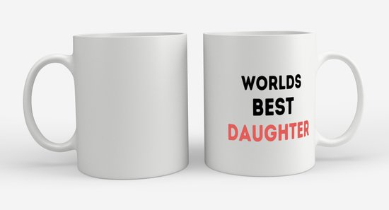 Akyol - tasse à café meilleure fille du monde - tasse à thé - Fille - la meilleure fille - cadeau d'anniversaire - anniversaire - cadeau - cadeau pour fille - articles fille - cadeau - cadeau - cadeau - contenu 350 ML