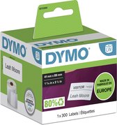 DYMO originele LabelWriter kleine naambadgelabels | 41 mm x 89 mm | Zelfklevend | Rol van 300 gemakkelijk te verwijderen labels | voor de LabelWriter labelprinters | Gemaakt in Europa