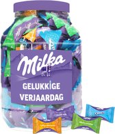 Milka Moments chocolademix "Gelukkige Verjaardag" - chocolade verjaardagscadeau - chocolade met hazelnoot, Alpenmelkchocolade, Oreo en toffee - 1000g