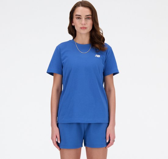 New Balance Jersey Small Logo T-Shirt Dames T-shirt - Blauw AGATE - Maat XL