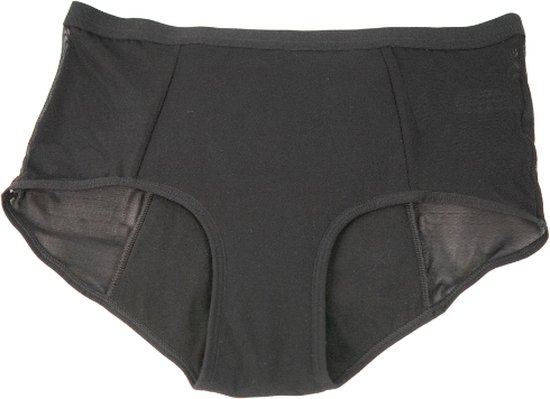 Cheeky Wipes Sous-vêtement menstruel - Feeling Fearless - Slip - Extra absorption - Taille 50-52 - Zwart - Bamboe