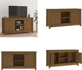vidaXL Tv-meubel 103x36-5x52 cm massief grenenhout honingbruin - Tv-kast - Tv-kasten - Tv-meubel - Hifi-meubel