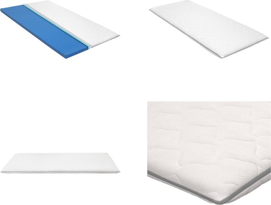 vidaXL Topmatras 6 cm visco-traagschuim 120x200 cm - Dekmatras - Dekmatrassen - Matras - Matrassen