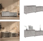vidaXL Tv-meubel 146-5x35x50 cm spaanplaat betongrijs - Tv-kast - Tv-kasten - Tv-standaard - Wandtafel
