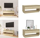 vidaXL Meuble TV 102x41x44 cm Aggloméré Chêne Sonoma - Meuble TV - Meubles TV - Meuble TV - Table murale