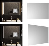 vidaXL Miroir de salle de bain LED 80x60 cm - Miroir de salle de bain LED- Miroirs de salle de bain LED- Miroir de salle de bain - Miroir